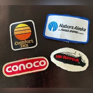 4 Embroidered Patches Conoco Uniform Work Wear Oil & Gas Comfort Inn Alaska